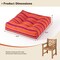 Set of 2 Outdoor Indoor Chair Cushions with Thick Cotton Filling and Reversible Design
